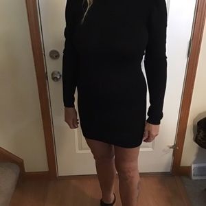 Black sweater dress, size XS/XCH, brand is BISOU BISOU